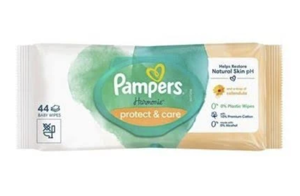 Серветки вологі дитячі PAMPERS Harmonie Захист та Догляд 44шт/уп